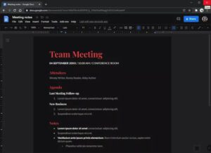 google docs dark mode chrome