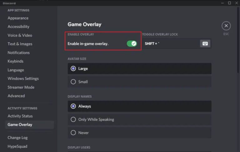 Как включить оверлей discord в destiny 2