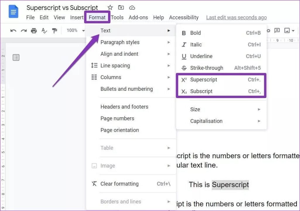 Comment Ajouter Un Exposant Ou Un Indice Dans Google Docs | La ...