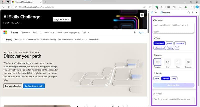 اكتشف ميزات Copilot في Microsoft Edge - %categories