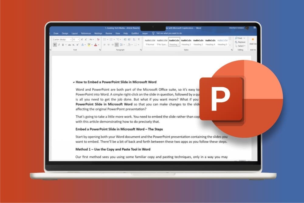 تضمين شريحة PowerPoint في مستند Word بسهولة واحترافية - %categories