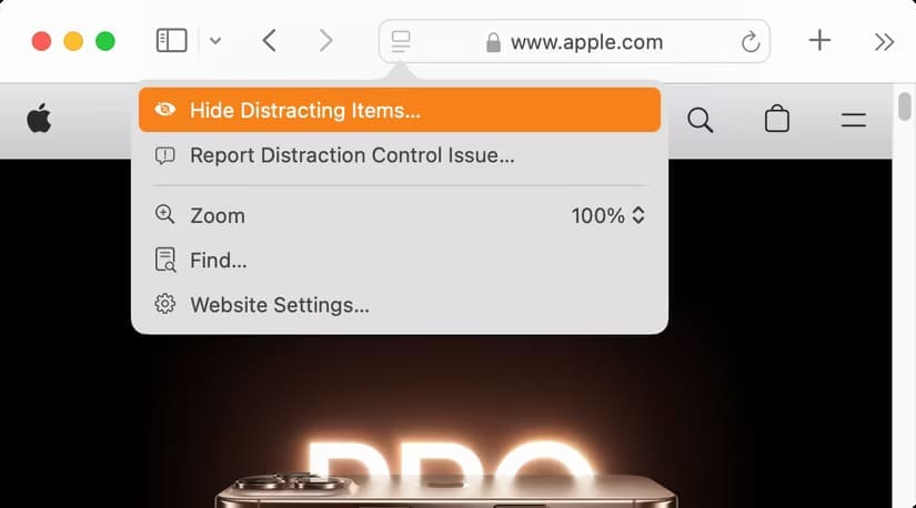 كيفية استخدام ميزة Distraction Control في Safari لتنظيف صفحات الويب المزدحمة على Mac - %categories