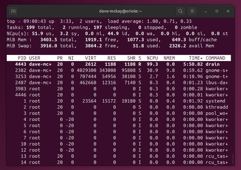 كيف تجد العمليات التي تستهلك الموارد في سطر أوامر Linux - %categories