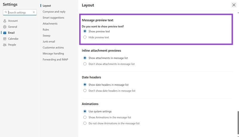 طريقة تعديل عدد الأسطر في معاينة الرسائل على Outlook بسهولة - %categories