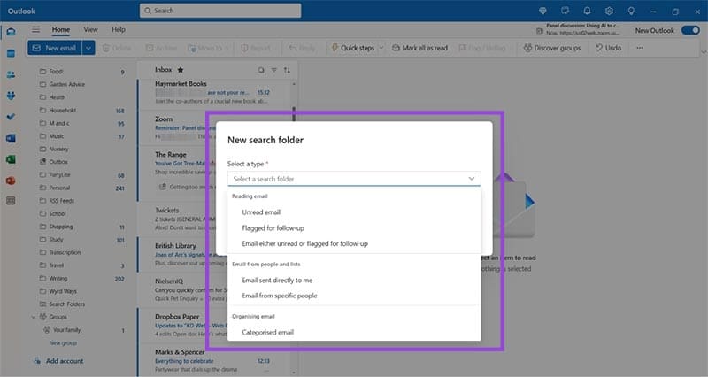طرق فعالة لإنشاء مجلد بحث في Outlook لتنظيم رسائلك - %categories