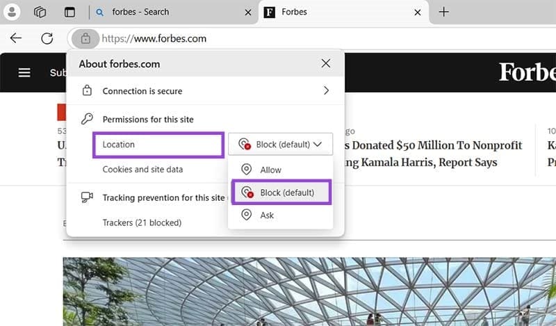 طرق فعالة لإخفاء موقعك في متصفح Microsoft Edge - %categories