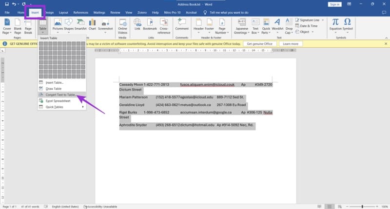 طريقة سهلة لتحويل جداول Word إلى Excel بدون فقدان البيانات - %categories