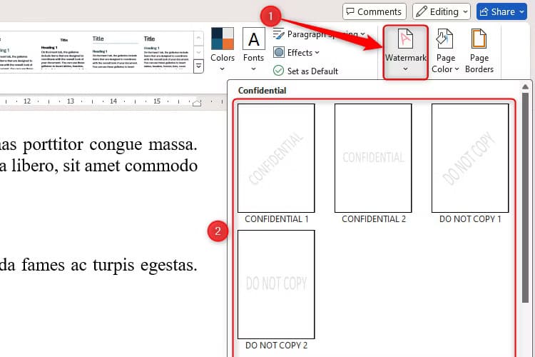 طريقة إضافة علامة مائية في مستند Word بسهولة - %categories