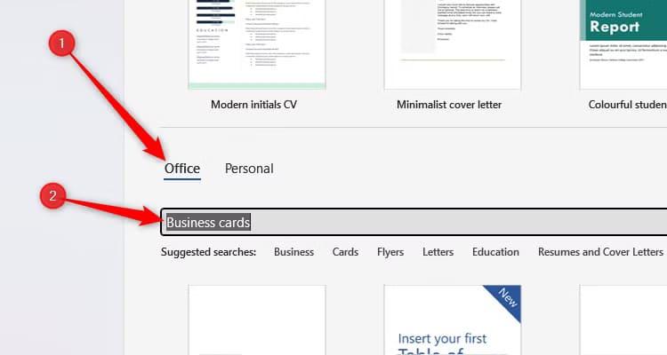 طريقة بسيطة لتصميم بطاقات العمل باستخدام Microsoft Word - %categories