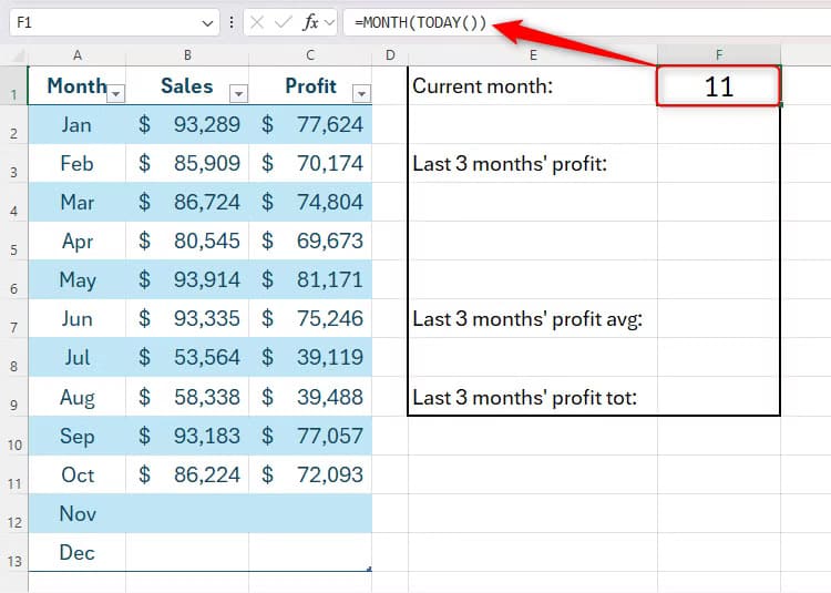 كيفية استخدام دالة OFFSET في Excel - %categories