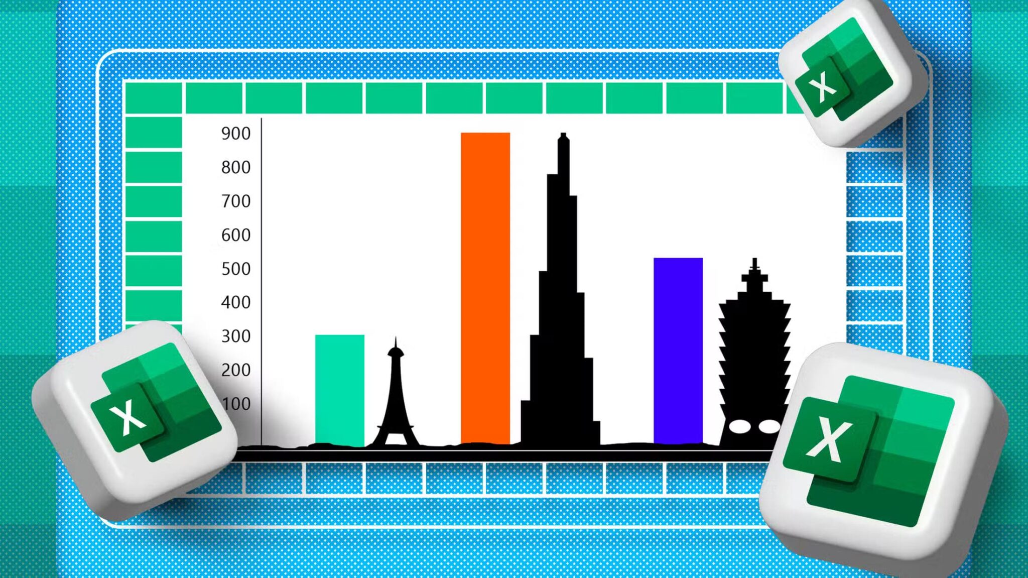 إضافة الصور والأيقونات إلى أعمدة المخططات في Excel بخطوات بسيطة - %categories