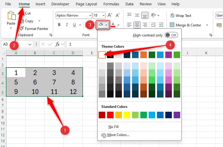 كيفية التحكم في ظهور خطوط الشبكة في Excel لتحسين عرض البيانات - %categories