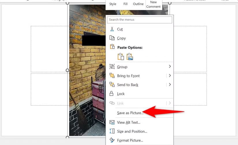 20-powerpoint-save-photo أفضل طرق حماية الصور وإخفاء معلوماتها الحساسة على Windows 11