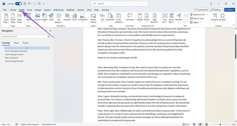 إضافة وحذف فواصل الصفحات في Microsoft Word بسهولة - %categories