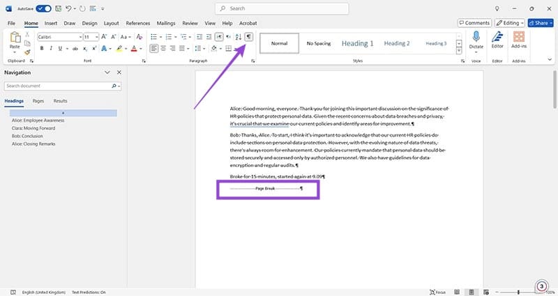 إضافة وحذف فواصل الصفحات في Microsoft Word بسهولة - %categories