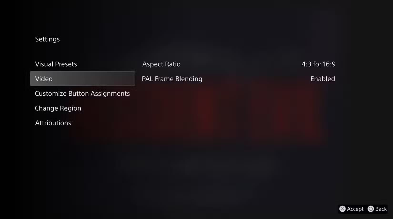 playstation-classics-video-settings كيفية تحسين أداء ألعاب PlayStation الكلاسيكية على جهاز PS5