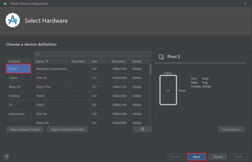 خطوات سهلة لإنشاء جهاز افتراضي باستخدام Android Studio - %categories