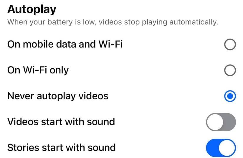 1-stopping-videos-from-autoplaying-in-facebook-settings أفضل طرق لزيادة التفاعل على فيسبوك وتحسين ظهور المنشورات