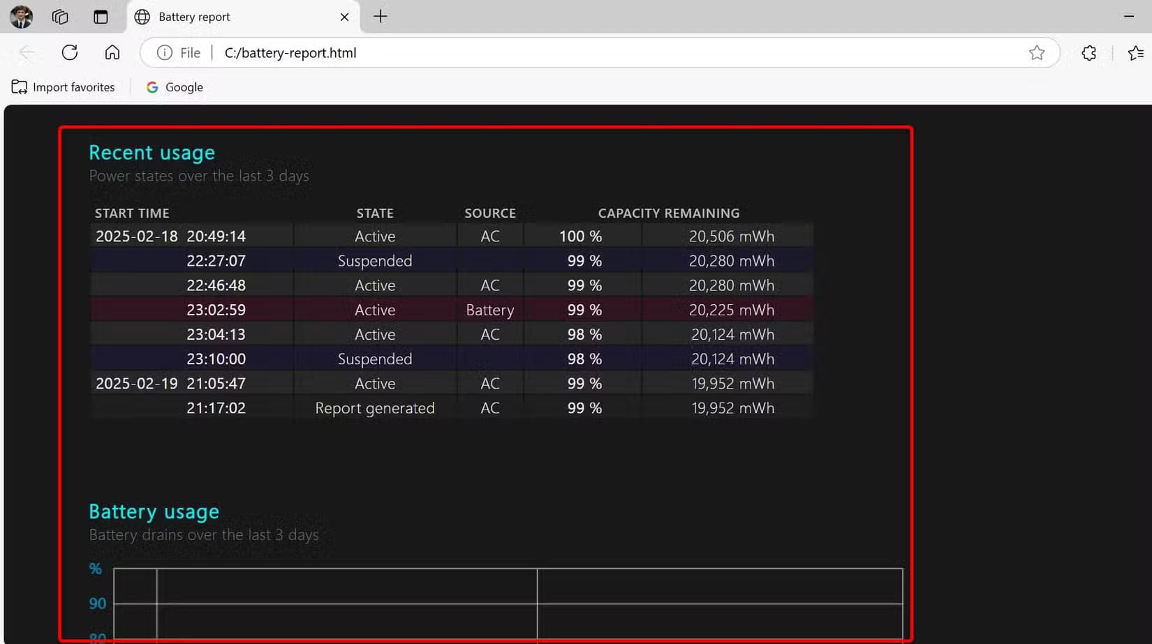 13-battery-report كيف تكتشف التطبيقات التي تستهلك طاقة البطارية على Windows 11 وتتعامل معها