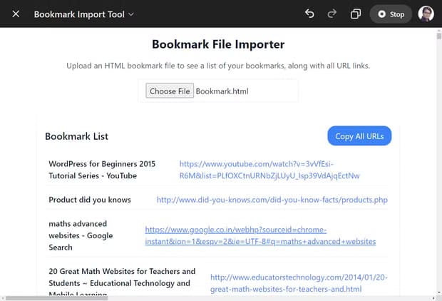 3c-bookmark-import-tool-ready-inside-of-chatgpt استخدام ChatGPT لتنظيم وإدارة الإشارات المرجعية بفعالية