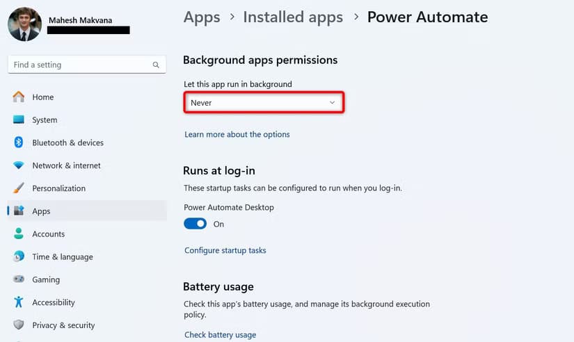 4-disable-background-app كيف تكتشف التطبيقات التي تستهلك طاقة البطارية على Windows 11 وتتعامل معها