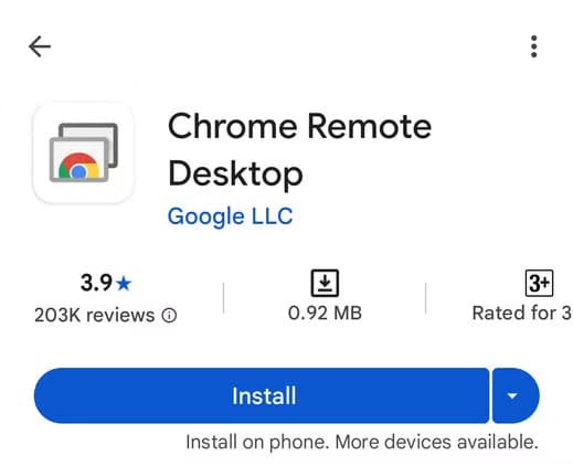 5-chrome-remote-desktop-google-play-store-app-2 كيف تتحكم بجهاز الكمبيوتر الذي يعمل بنظام Windows عن طريق هاتف Android