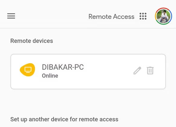 6-chrome-remote-desktop-mobile-app-home-screen-showing-all-remote-devices-2 كيف تتحكم بجهاز الكمبيوتر الذي يعمل بنظام Windows عن طريق هاتف Android