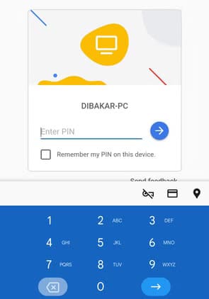 7-entering-pin-to-windows-pc-chrome-remote-desktop-2 كيف تتحكم بجهاز الكمبيوتر الذي يعمل بنظام Windows عن طريق هاتف Android