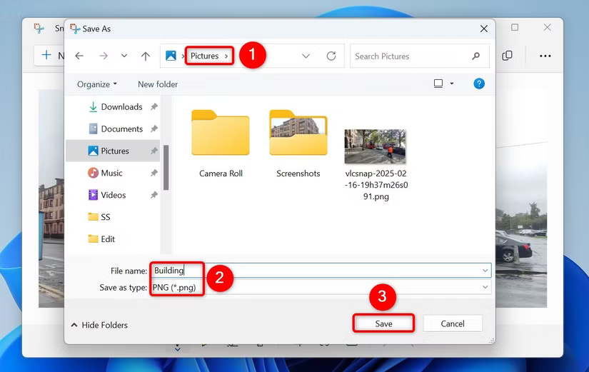 8-save-snip خطوات سهلة لاستخراج الصور من مقاطع الفيديو على نظام Windows 11