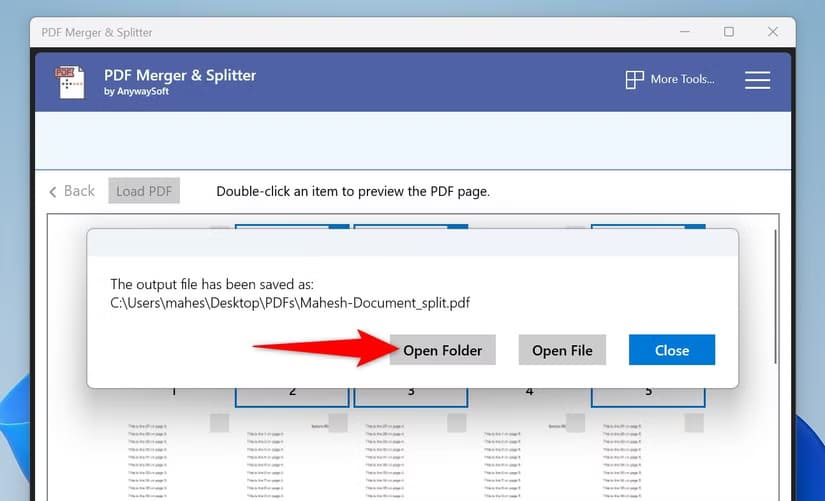 9-pdf-merger-splitter-open-pdf-folder خطوات بسيطة لتقسيم ملفات PDF على نظام Windows 11