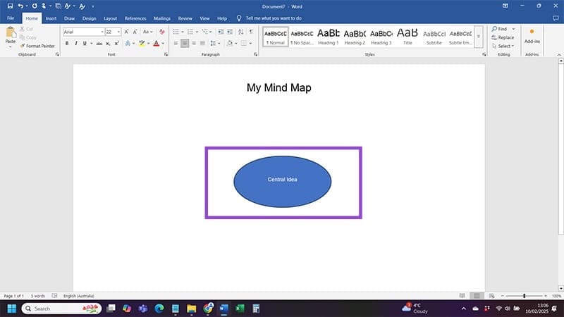 How-to-Create-a-Mind-Map-in-Microsoft-Word-10 طريقة إنشاء خرائط ذهنية بسهولة باستخدام Microsoft Word