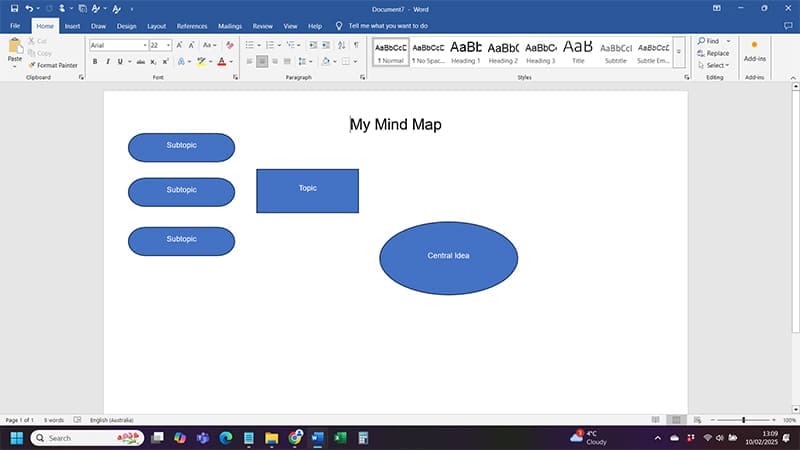 How-to-Create-a-Mind-Map-in-Microsoft-Word-11 طريقة إنشاء خرائط ذهنية بسهولة باستخدام Microsoft Word