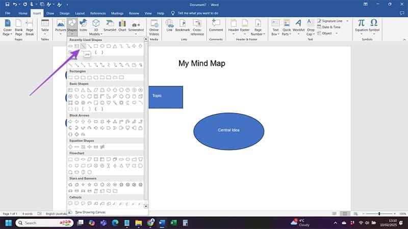 How-to-Create-a-Mind-Map-in-Microsoft-Word-13 طريقة إنشاء خرائط ذهنية بسهولة باستخدام Microsoft Word