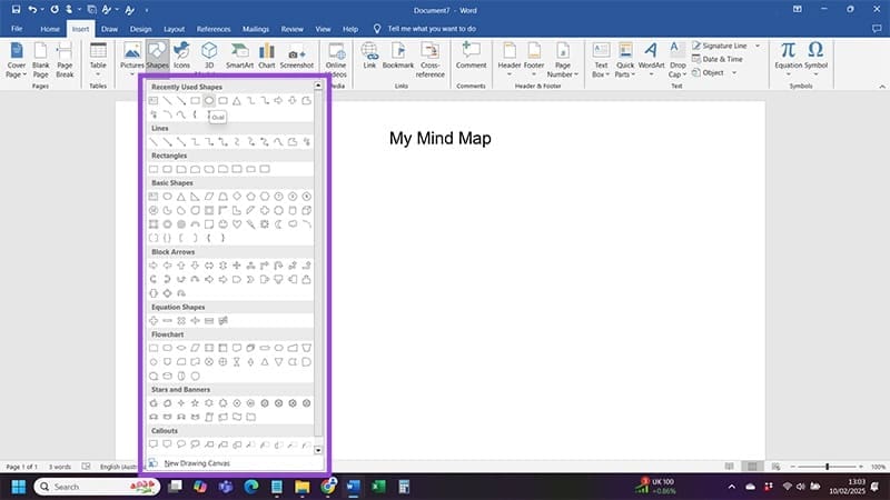 How-to-Create-a-Mind-Map-in-Microsoft-Word-7 طريقة إنشاء خرائط ذهنية بسهولة باستخدام Microsoft Word