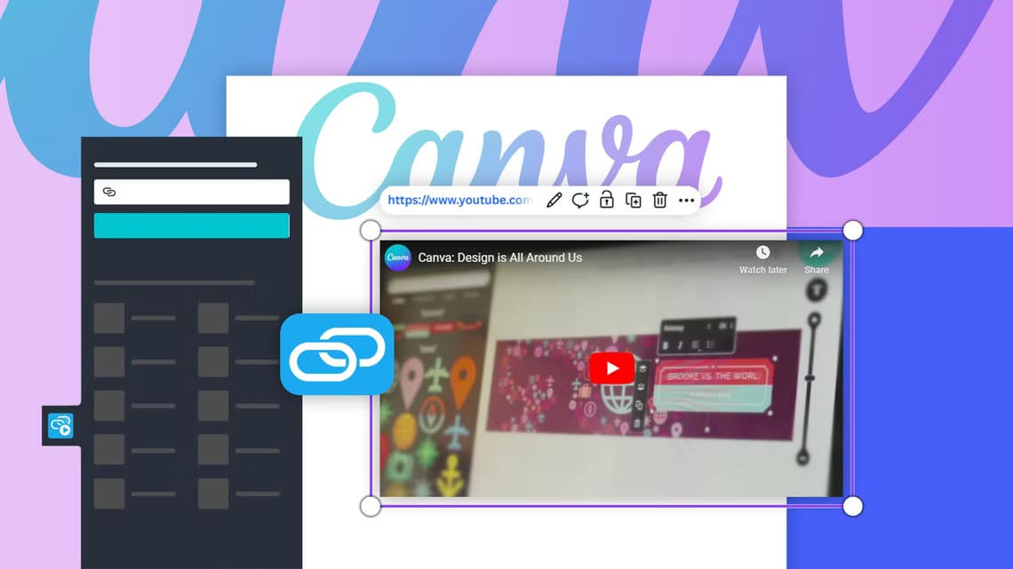 a-canva-file-with-an-embedded-youtube-video أفكار إبداعية لاستخدام التطبيقات الصغيرة على Canva لتحسين تصميماتك