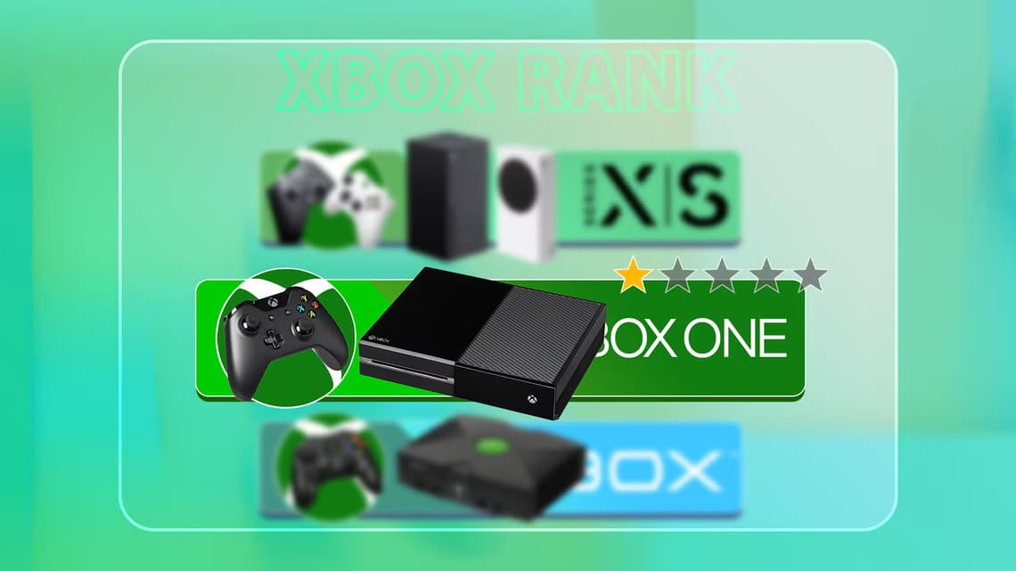 a-leaderboard-with-the-xbox-one-in-the-center-and-the-xbox-series-and-the-original-xbox-blurred-in-the-background تطور أجهزة Xbox من الإصدار الأول إلى الأحدث أيها الأفضل بالنسبة لك؟