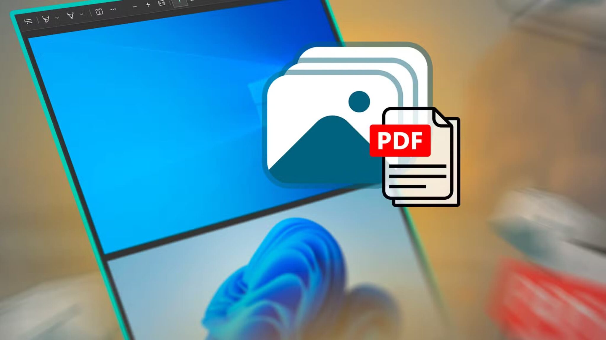 a-pdf-with-windows-10-and-windows-11-wallpaper-along-with-an-icon-representing-the-combination-of-the-images-in-pdf-scaled خطوات بسيطة لتقسيم ملفات PDF على نظام Windows 11