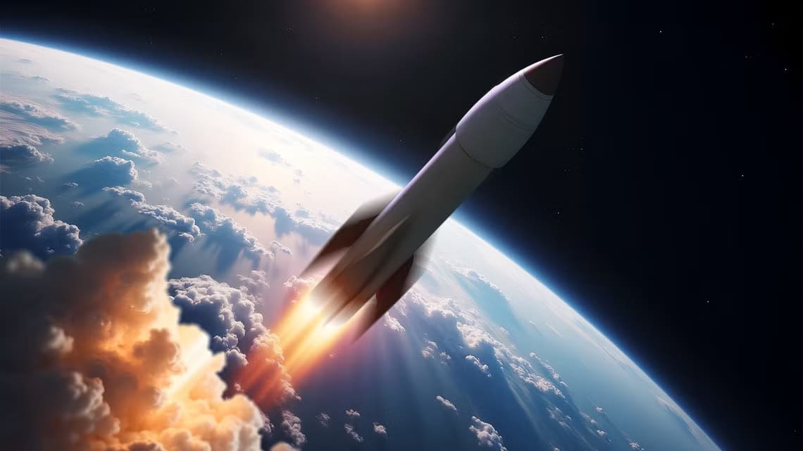 a-rocket-launched-into-space السياحة الفضائية تقترب من الواقع أكثر من أي وقت مضى