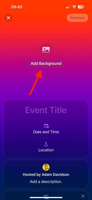 add-background-button-in-invites-app-on-iphone إدارة الأحداث بسهولة باستخدام أدوات دعوات Apple الفعّالة