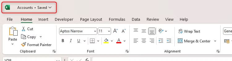 an-excel-workbook-showing-that-the-quick-access-toolbar-is-not-activated نصائح Excel السريعة لزيادة إنتاجيتك وتوفير الوقت في العمل