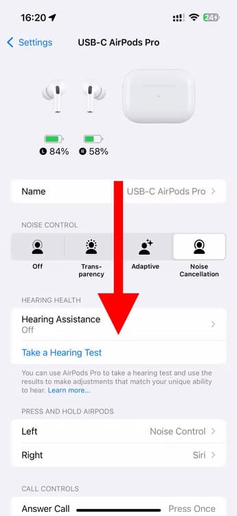 apple-ios-18-3-settings-airpods-annotated خطوات سهلة لتحديث البرامج الثابتة لـ AirPods وتحسين أدائها