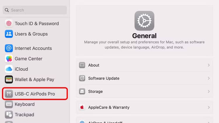 apple-macos-sequpia-15-3-system-settings-app-sidebar-airpods-pro-selected-annotated خطوات سهلة لتحديث البرامج الثابتة لـ AirPods وتحسين أدائها