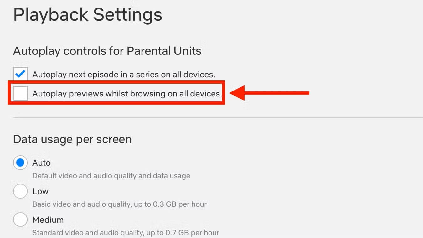 autoplay-previews-whilst-browsing-on-all-devices-checkbox-in-netflix-on-web ميزات خفية في Netflix تمنحك تجربة مشاهدة أفضل