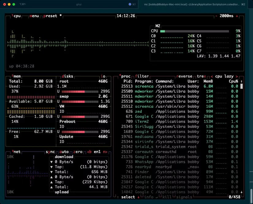 btop-tui واجهات نصية تفاعلية تعيد تشكيل تجربة استخدام Terminal