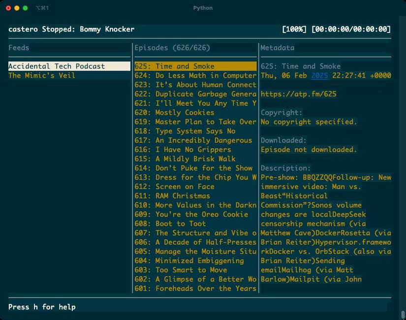 castero-tui واجهات نصية تفاعلية تعيد تشكيل تجربة استخدام Terminal