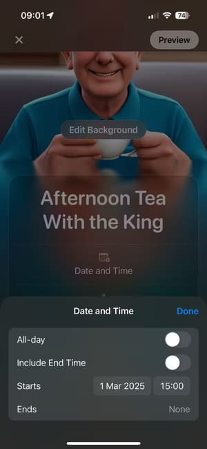 date-and-time-options-in-invites-app-on-iphone إدارة الأحداث بسهولة باستخدام أدوات دعوات Apple الفعّالة