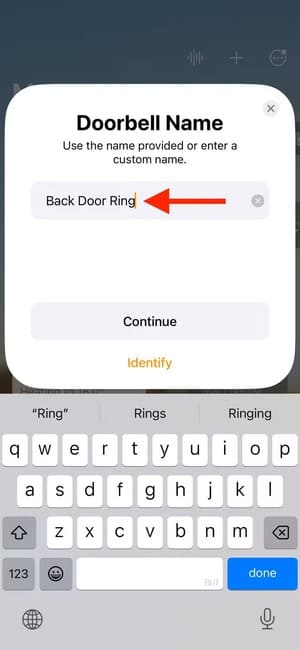 doorbell-name-in-home-app-on-iphone كيفية تفعيل فيديو HomeKit الآمن لكاميرات المنزل الذكي وأهميته في 2025