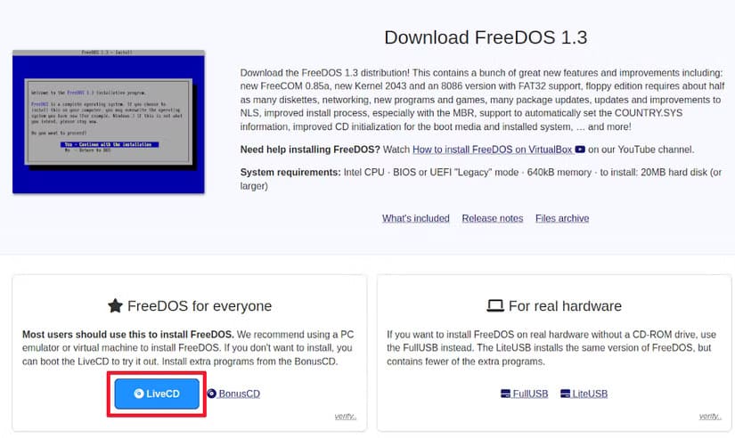 download-freedos تشغيل برامج MS-DOS القديمة على أجهزة Linux بسهولة: دليل عملي