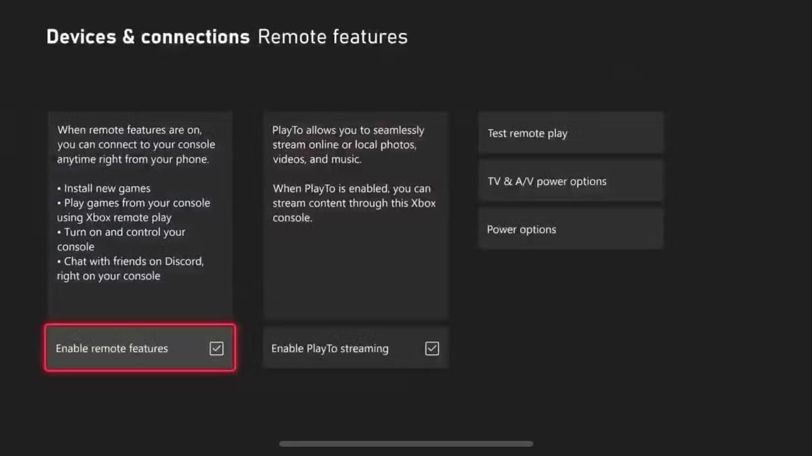 enable-remote-features-on-xbox-for-remote-play-1 كيفية تشغيل ألعاب Xbox وPlayStation على جهاز Mac بخطوات بسيطة وفعالة