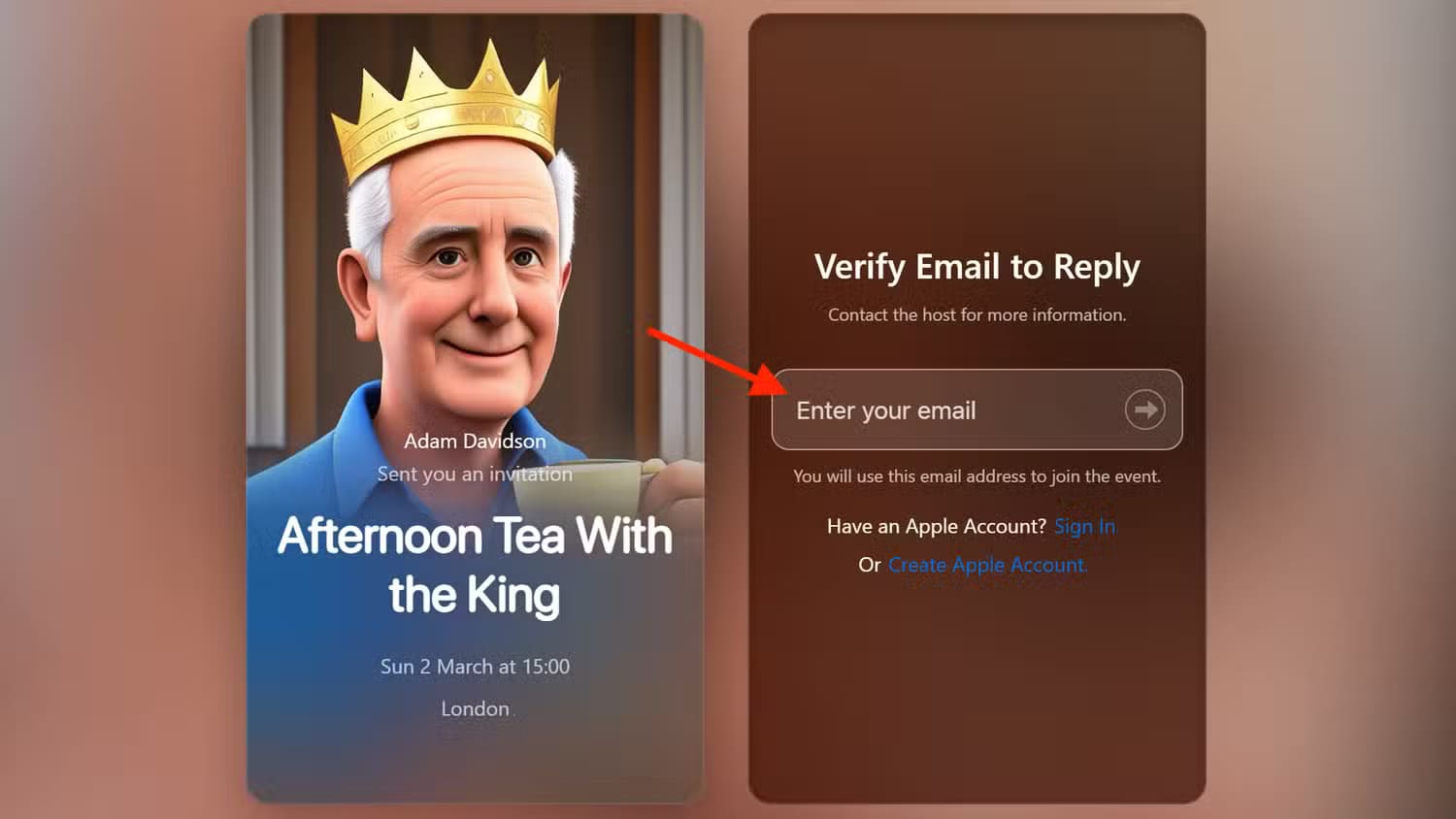 enter-your-email-to-reply-to-invite-on-desktop إدارة الأحداث بسهولة باستخدام أدوات دعوات Apple الفعّالة